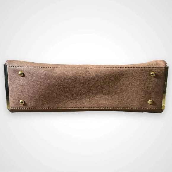 JOY & IMAN Leather Camel Large Tote Bag W/ Multiple Compartments | NWOT - Picture 6 of 16